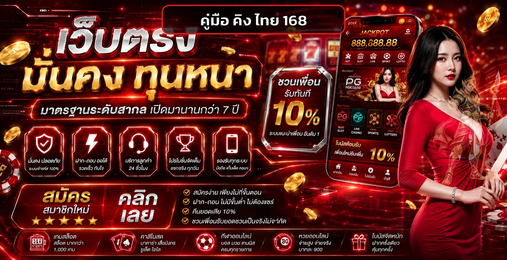 คิง ไทย 168 คู่มือสมัคร เข้าสู่ระบบ และใช้งาน